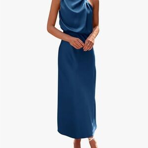 Elegant Blue Midi Dress